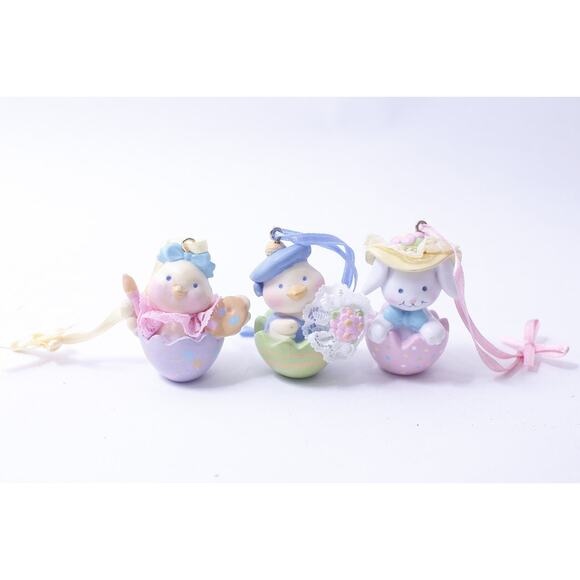Easter Chicks, Ornaments, Hanging Figurines, Pastel Colors, Cute Birds, Spring - Picture 1 of 2